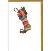グリーティングカード クリスマス「カラフルなクリスマスブーツ」メッセージカード