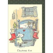 グリーティングカード クリスマス「クリスマスイブ」メッセージカード 猫