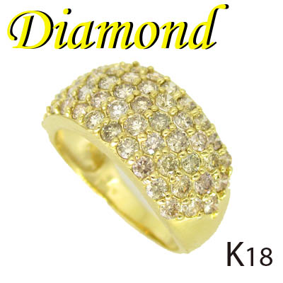 1-2206-03002 IDI  ◆  K18 イエローゴールド デザイン リング  ダイヤモンド 2.0ct　12号