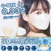 3D立体冷感マスク　ふつうサイズ　30P　ベージュ