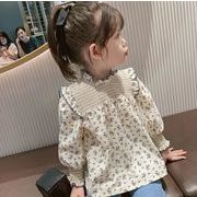 春秋　女の子　子供服 長袖　Tシャツ 韓国ファッション　お姫様　トップス 　キッズ　可愛い  花柄