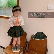 子供服　女の子　スカート　キッズ　スカート 韓国子供服　コーデュロイ　可愛い　ミディアム