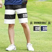 【ショートパンツ】ボーダーロゴプリントハーフパンツ／DIVINER GOLF