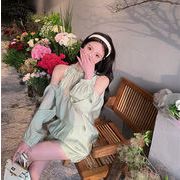 トップス 2点セット トレンド オフショルダー ショートパンツ ギャザリング