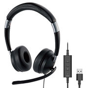 エレコム デュアルマイクノイズリダクション有線ヘッドセット USB 両耳 HS-HP101
