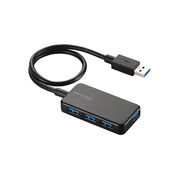 エレコム USBHUB3.0/バスパワー/タブレット向け/4ポート/ブラック U3H-A4
