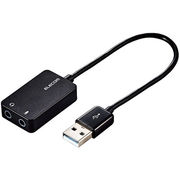 【5個セット】エレコム オーディオ変換アダプタ USB-φ3.5mm オーディオ出力 マイ