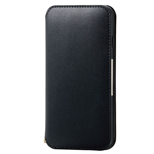 エレコム iPhone SE 第3世代 レザーケース 手帳型 NEUTZ 磁石付 ブラック