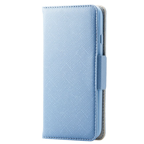 エレコム iPhone SE 第3世代 レザーケース Enchante’e 磁石付 ブルー