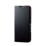 エレコム iPhone 13 ソフトレザーケース 薄型 磁石付き PM-A21BPLFUB