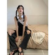 INS 夏新作  人気上昇中 シンプル キャンパス ストリート系  デニム　オールインワン/サロペット