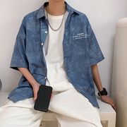 ユニセックス　メンズ シャツ　半袖　カジュアル　大きいサイズ　ストリート系 渋谷風☆