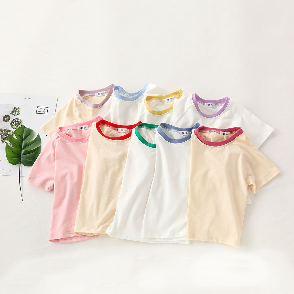 キッズTシャツ　半袖トップス　カジュアル　韓国風子供服　男女兼用　夏新作　90-140cm