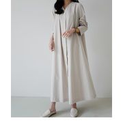 【2022秋INS 新作】カジュアル 韓国ファッション Vネック シングルブレスト カジュアルワンピース