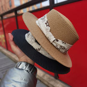 麦わら帽子　バスケットハット　帽子　日焼け防止　紫外線対策　春夏日よけ帽子　uvカット