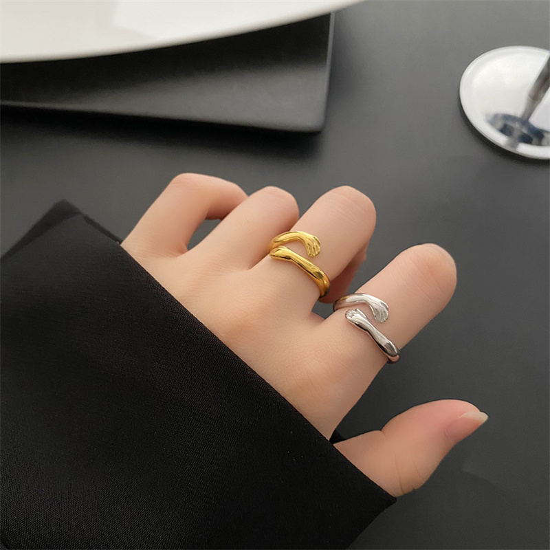 INS 秋新作 　韓国の人気爆発 ファッション レトロ 両手 指輪  リング