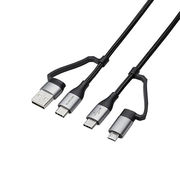 エレコム 4in1 USBケーブル/USB-A+USB-C/Micro-B+USB-C/U