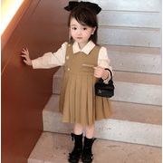 大人気　韓国子供服   韓国ファッション　一体型ワンピース　フリル 可愛い　子供服　キッズ