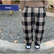 子供服 冬 チェック カジュアル系 裏起毛パンツ ズボン キッズ ベビー韓国ファッション 裏ボア