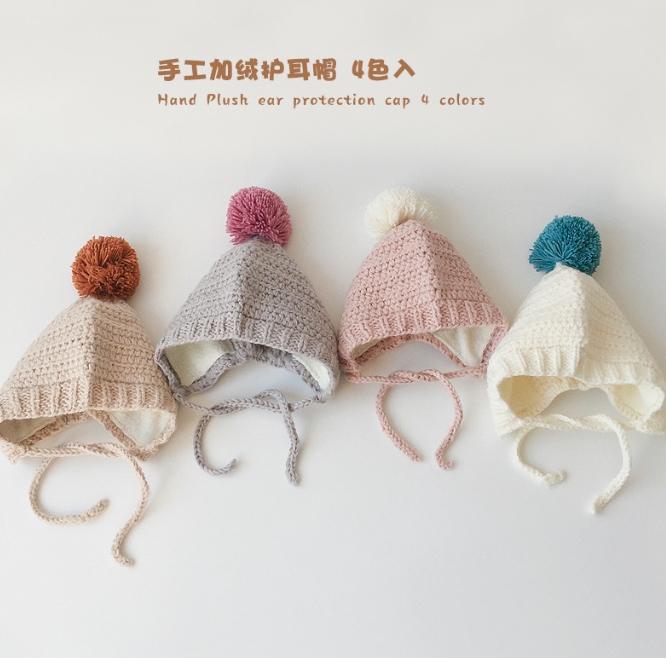 2022秋冬新作 韓国子供服  キッズ帽　  ハット  可愛い    暖かい帽子    韓国ファッション   4色