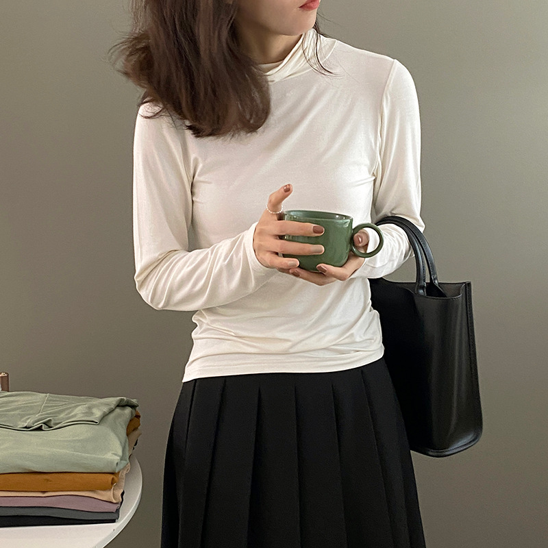 【2022秋服】韓国風レディース服 トップス レディース インナーシャツ 長袖Tシャツ シャツ