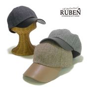 Rubenエコレザーツバツイードローキャップ　ヤング帽子