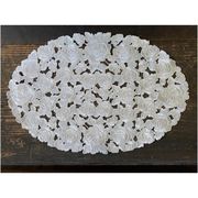 【2サイズ展開】テーブルセンター -all embroidery white- オールエンブロイダリーホワイト