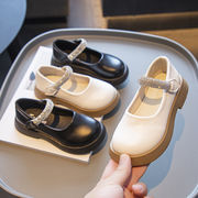 2022秋冬新作  韓国風   靴 レジャー  ファッション  トラス  子供靴   ソフトの底  単靴   クリスタル