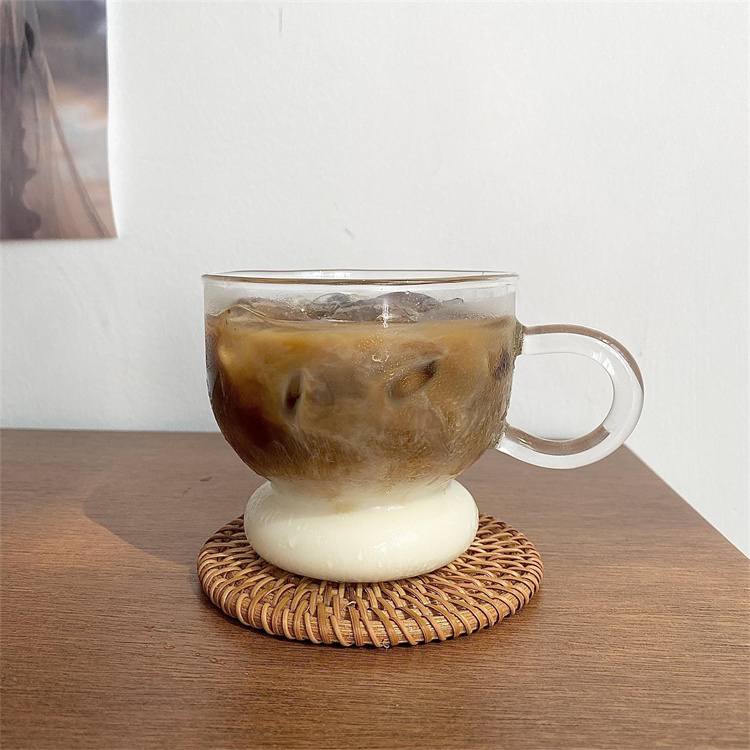 グラス 耐熱 カフェラテ コーヒーカップ カプチーノ 冷たいホットドリンク ドリンク ジュースカップ
