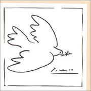 グリーティングカード アート ピカソ「平和の鳩」 名画 メッセージカード 箔押し加工