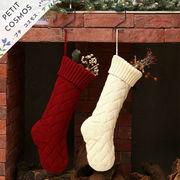 クリスマスソックス バスケット編み ギフトソックス 靴下 プレゼント入れ  飾り ビッグサイズ ギフト