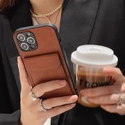 新作スマホケース★ iPhone14ケース カード収納 財布型 革模様 ファッション iPhone Case