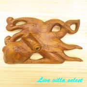 木彫りタコレリーフ【WA-11】