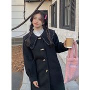 2022冬INS★ファッション韓国風 レトロ 　レイジー風   エレガント　ラシャ  ロングコート