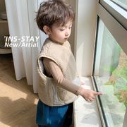 秋冬新作 子供服 韓国子供服 ベスト アウターウェア　新しいデザイン　短いスタイル　トップス　INS