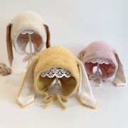 秋冬防寒・子供・男女兼用帽子・5色・キャップ・暖かく毛糸・日系・ウサギの耳・ファッション帽