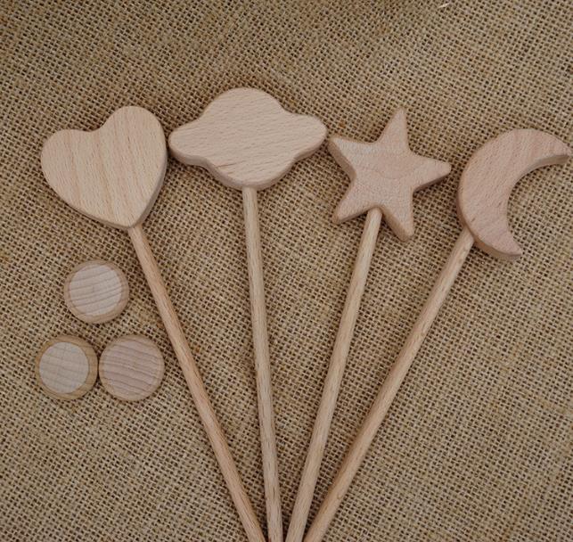 韓国風 子供用品  おもちゃ ホビー  木製棒 キッズ 赤ちゃん 知育玩具 ベビー用 4色