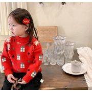 新年 韓国風子供服ベビー服  ニット セーター クリスマス 防寒長袖 キッズ  トップス 2色