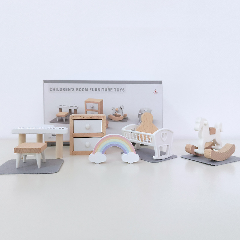 2022新作  おもちゃ  子供の日  玩具ギフト  ドールハウスの置物  木製  撮影アイテム  ミニ  教育玩具