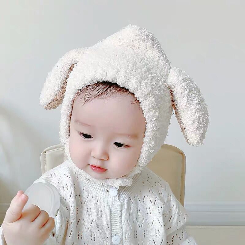お勧め 秋冬新作 韓国風 男女 子供帽子 耳当て 兎耳 キッズ帽子 ふわふわボア ベビー帽 キャップ 3ヶ月-3歳
