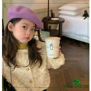 秋冬 韓国版 ベレー帽 女の子 厚手 赤ちゃん帽子 保温 ファッション キッズ