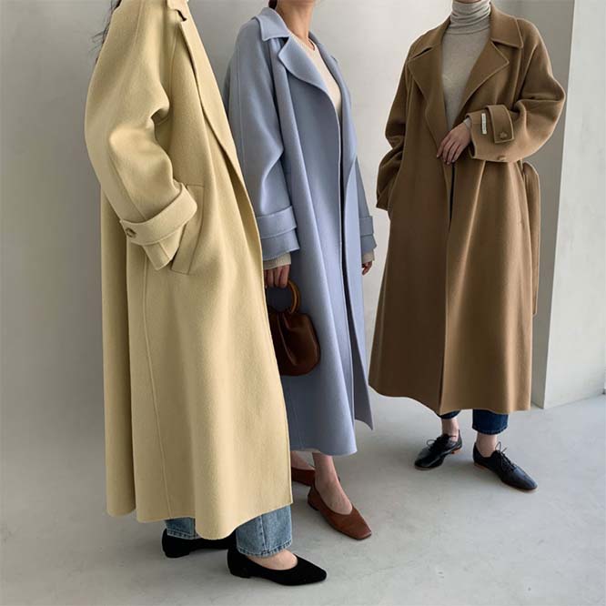 安心の正規品 韓国女性2020新しい秋さん魏緩い服の冬のコートと長い