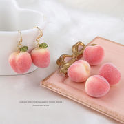 発泡スチロール アクセサリーパーツ 桃 手芸材料 ハンドメイド フェルト アクリルパーツ 葉 フルーツ DIY
