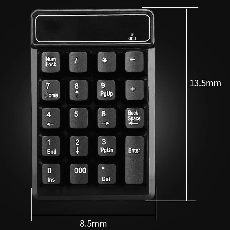 000キー搭載 ワイヤレス テンキー 無線 2.4GHz パソコンPC