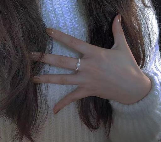 INS 春秋新作 韓国ファッション リング本  指輪 真珠 レディース気質 かわいい