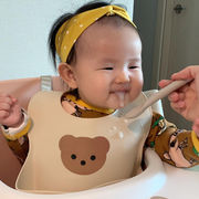 INS 新作 赤ちゃん お食事 シリコン ソフトスタイ 軽量 赤ちゃん用 防水 食事用エプロン 防水
