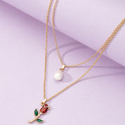 ネックレス necklace　rose  ゴールド　 チェーン　