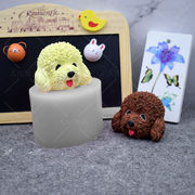 人気 石鹸ローソク アロマキャンドル バスボール素材 レジン枠シリコンモールド 可愛い犬 蝋燭