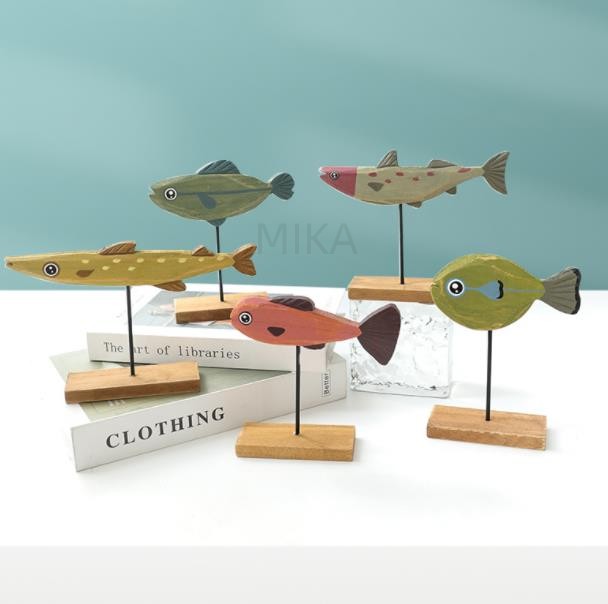 INS 人気  インテリア トレイ  木製 魚 テーブル 置物 創意撮影装具 アクセサリーケース  置物を飾る