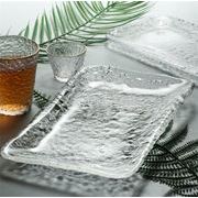 ガラス皿 シンプル 簡易 イレギュラー ドライ泡台 カンフー茶器 トレイ 厚手 洋食パッド フルーツ皿